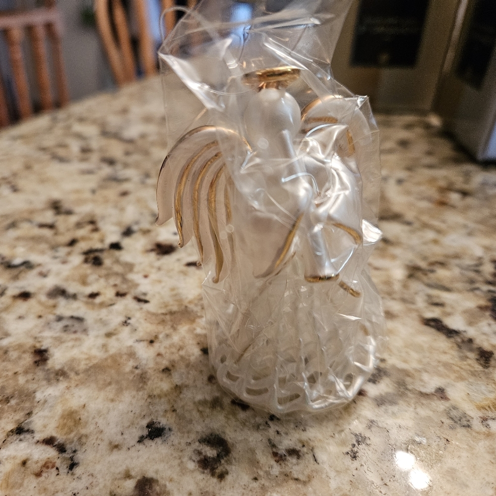 Glass Angel ornaments,  set of 2